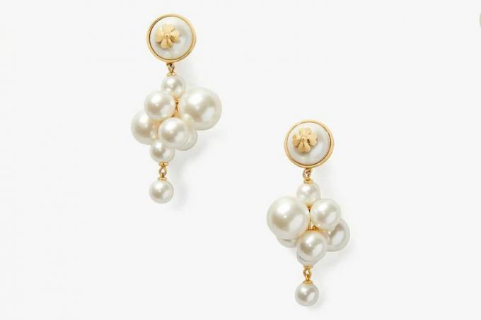 Kate Spade Pearls On Pearls Aretes colgantes en racimo