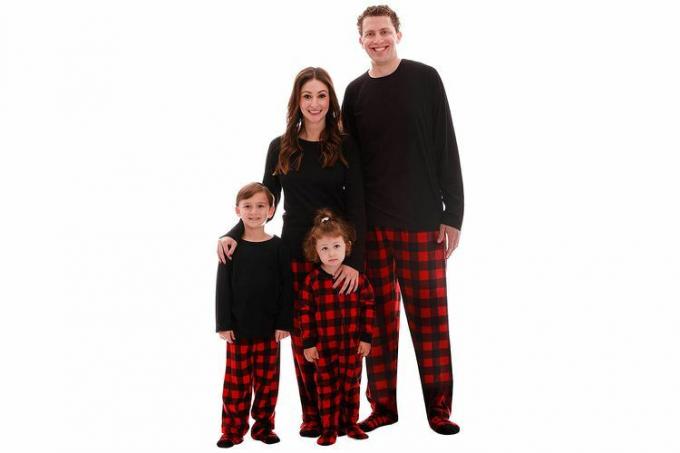 Ujemajoča se družinska pižama Buffalo Plaid