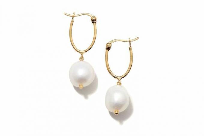 Mejuri Organic Pearl Hoops