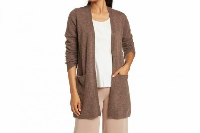 Cardigan a maniche lunghe in cashmere