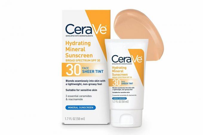 Amazon Prime Day CeraVe getinte zonnebrandcrème met SPF 30 | Hydraterende minerale zonnebrandcrème 