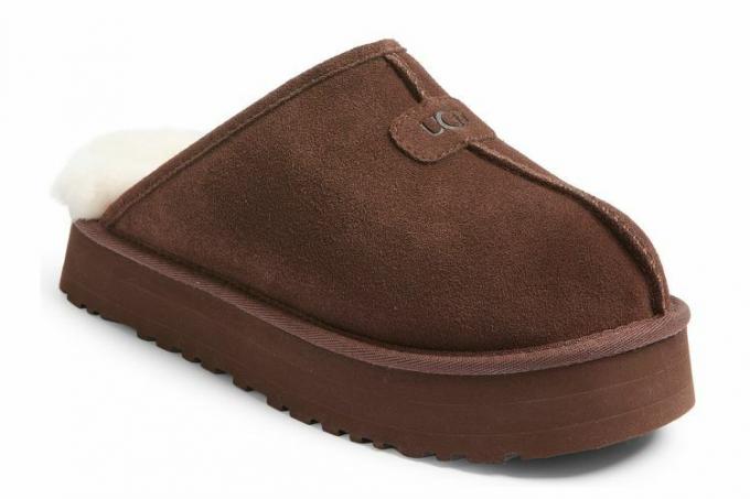 Pantuflas Nordstrom Ugg Discoquette de piel de oveja auténtica