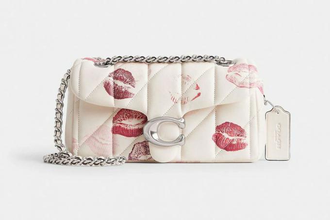 Τσάντα ώμου Coach 20 με Quilting και Lip Print