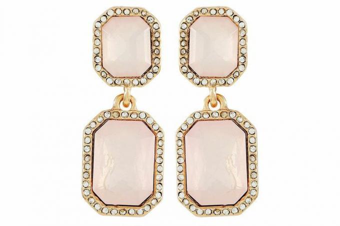 GUESS Rose Opal Menjuntai Drop Goldtone Earrings