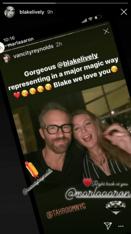 Blake Lively Dinner Date Selfie Regram