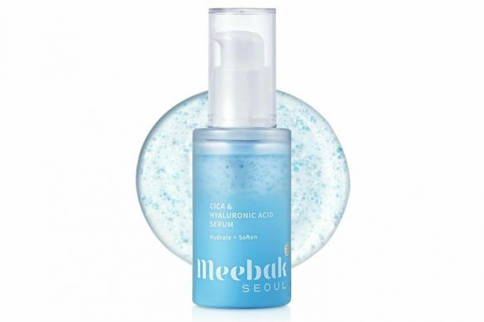 Amazon Meebak Hyaluronic Acid Serum untuk Wajah dengan Vitamin C, CICA, Wanita, Anti Penuaan, Glow, Hydrating, Korea, 1,01 fl oz