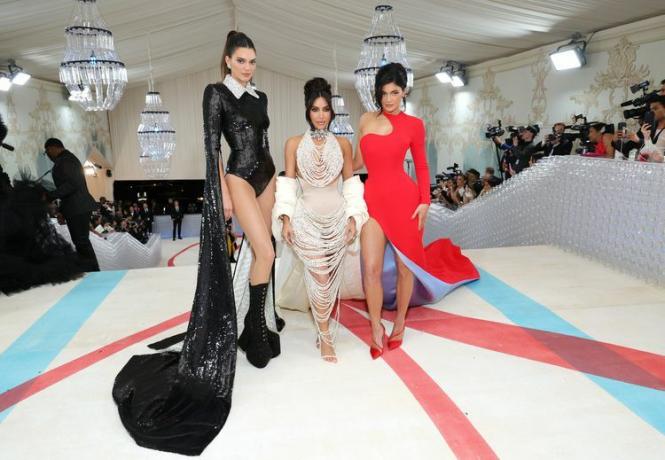 Kim Kardashian Kendall Jenner Kylie Jenner se setkala na gala 2023
