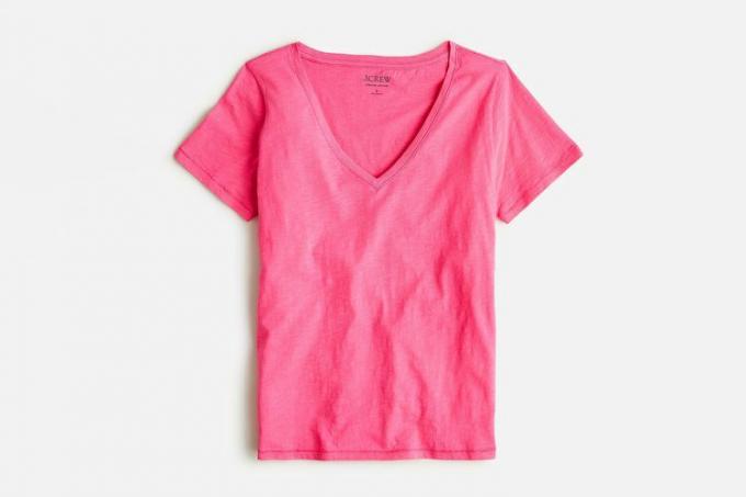 Vintage katoenen T-shirt met V-hals van Jcrew