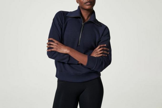 Spanx AirEssentials Half Zip Classic Navy