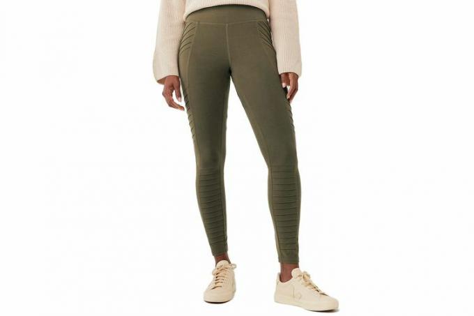 Leggings cepillados con pliegues