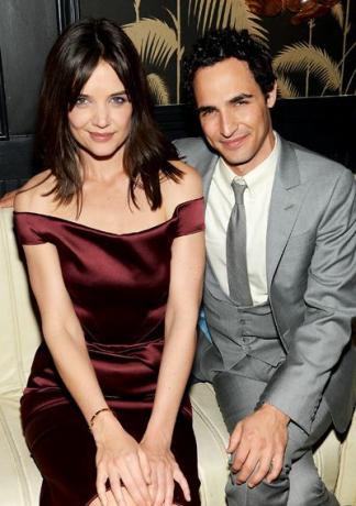 Katie Holmes și designerul Zac Posen la Tribeca Film Festival 2014