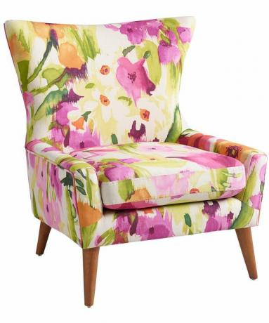 Chaise d'appoint florale aquarelle Ariana