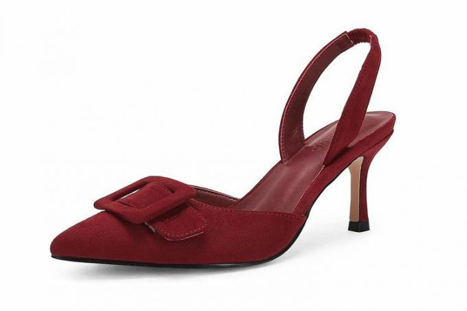 Amazon Coutgo Dámské špičaté lodičky Slingback Square 