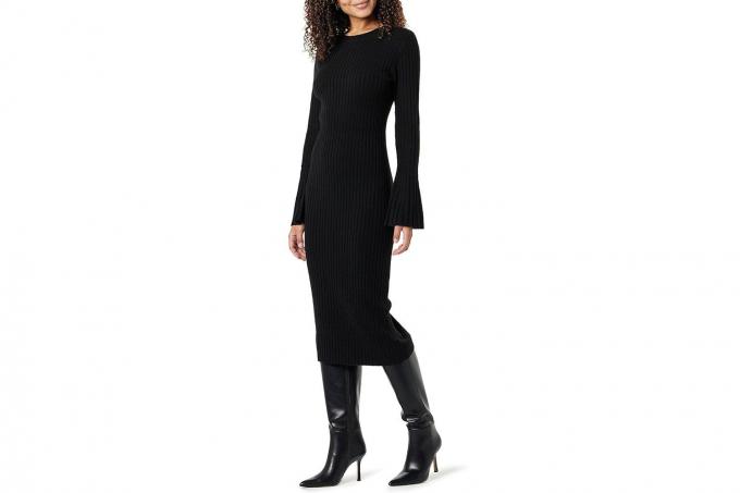 Dámské svetrové šaty s žebrovaným rukávem od značky Amazon The Drop, Fernanda Bell Sleeve
