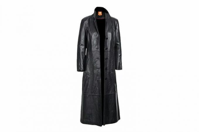 Ovčí kůže, dámský dlouhý kabát Black Glossy Original Leather, na prodej na Amazonu