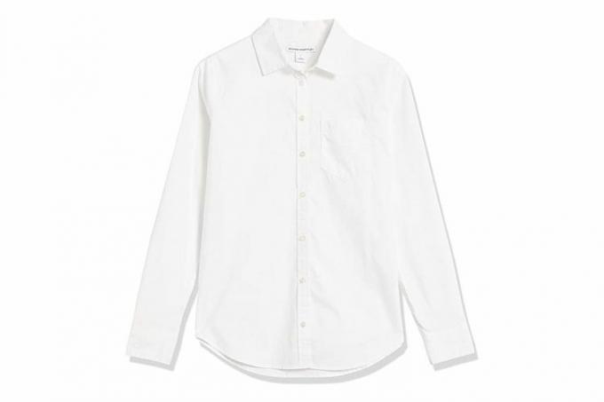 Dámská popelínová košile s dlouhým rukávem a zapínáním na knoflíky klasického střihu Amazon Essentials