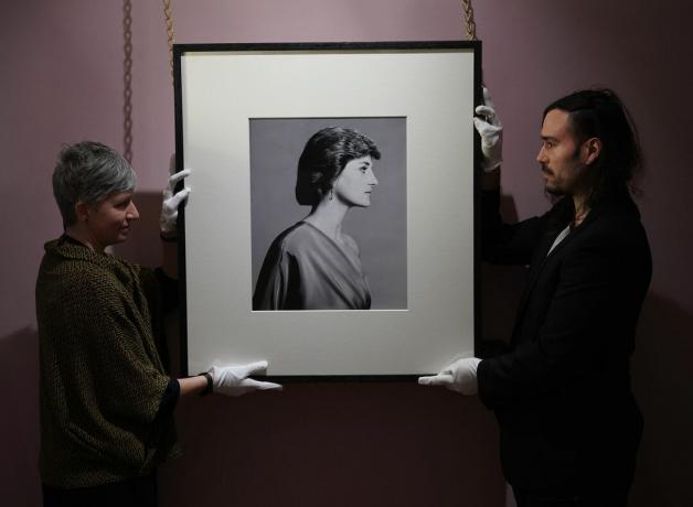 fotoğrafçı David Bailey tarafından çekilen Galler Prensesi Diana'nın portresi