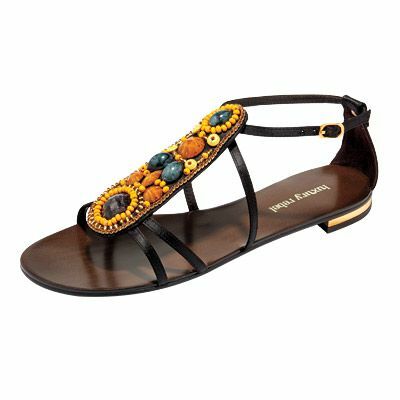 Etnické korálkové sandály