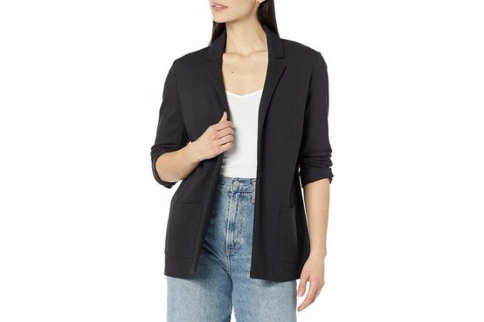 Amazon Essentials Relaxed-Fit zachte ponte-blazer voor dames