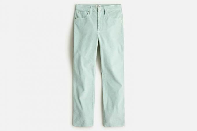 Jcrew Vintage ravne hlače iz velveta, barvanega za oblačila
