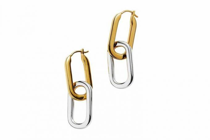 Saks Fifth Avenue Missoma Enamel Haze 18K gouden vermeil en rhodium-plaat schakeloorbellen