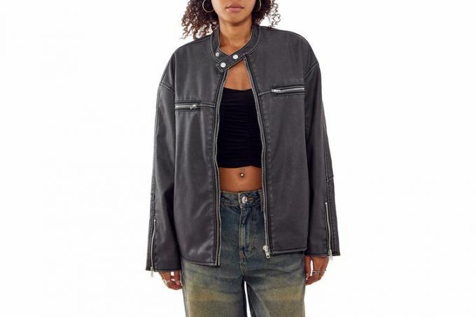 Nordstrom BDG Urban Outfitters Oversize Faux Leather Biker Jacket