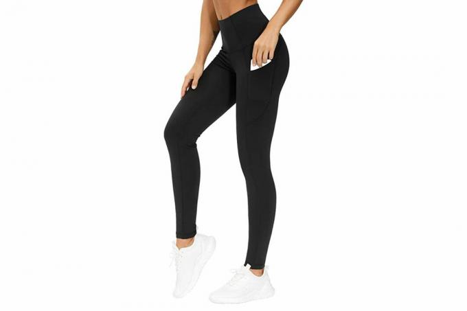 Amazon PD THE GYM PEOPLE Calça grossa de ioga de cintura alta preta