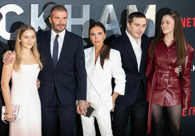 Keluarga Beckham di Pemutaran Perdana serial Doku 'Beckham' Netflix