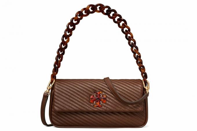 Black Friday Nordstrom Tory Burch Lille Kira Moto Quiltet læder Flap skuldertaske