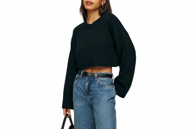 Nordstrom Reformation Paloma Recycled Cashmere Blend Crop Sweater