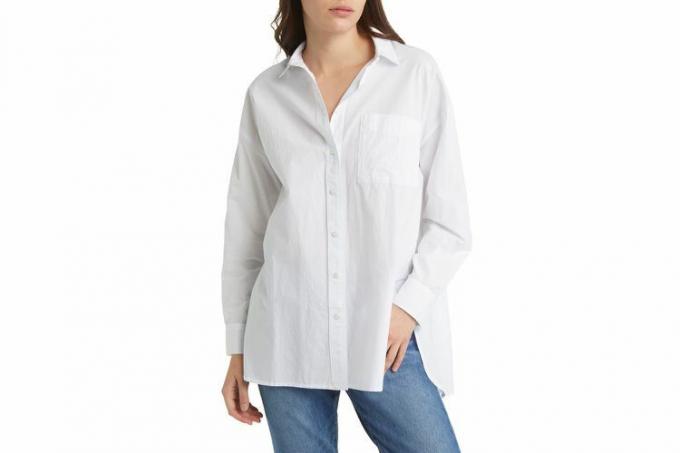 Nordstrom Madewell Signature popelínová oversize košile s knoflíky