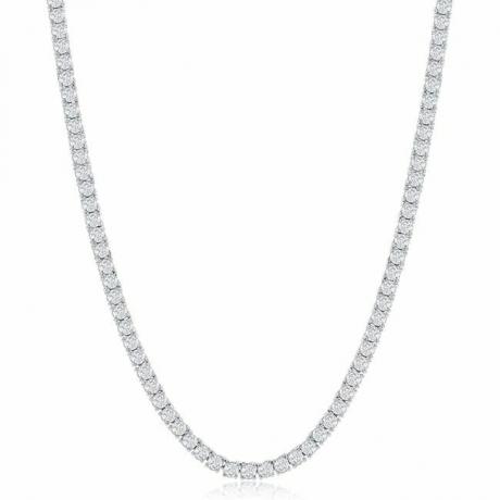 Nádherný dámský 3mm kulatý tenisový náhrdelník z kubických zirkonů NYC Sterling