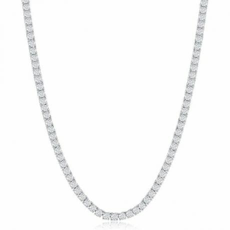 NYC Sterling Women's Magnificent 3mm Round Cubic Zirconia Tennis Necklace