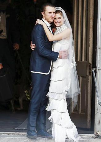 Fotos de casamento de celebridades - Lake Bell e Scott Campbell