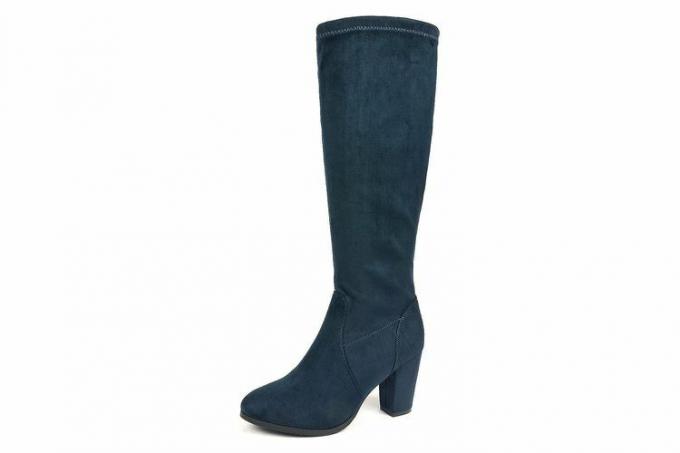 Amazon DREAM PAIRS Chunky Heel Knee High Boots Sötétkék