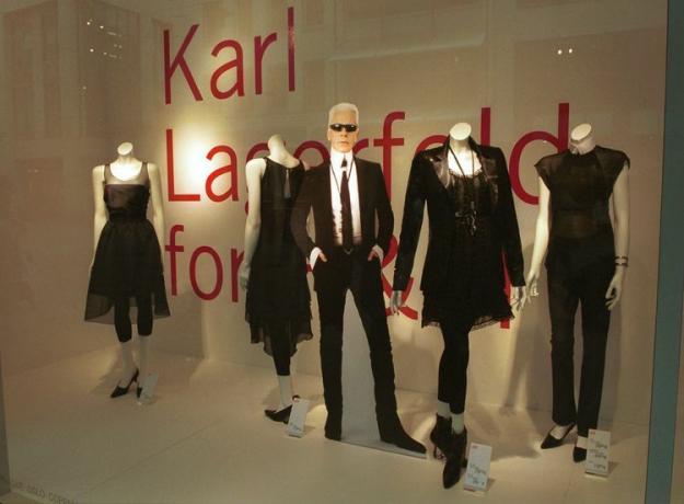 Karl Lagerfeld for H&M vindusutstilling