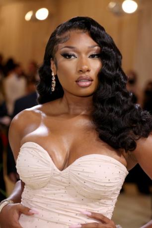 Megan Thee Stallion Wears Bombshell Side Part 