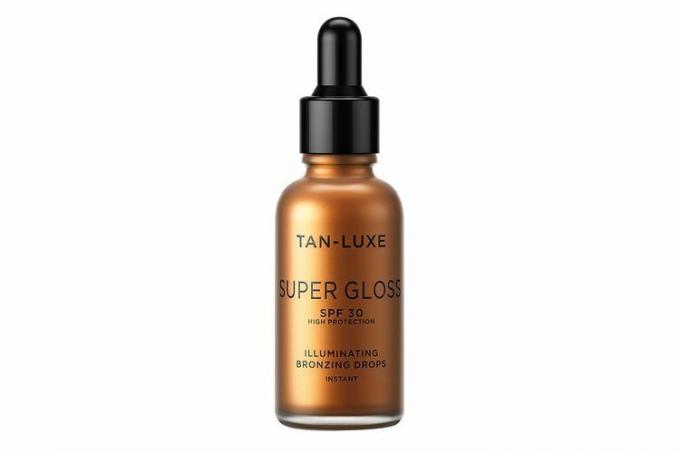 TAN-LUXE Super Gloss okamžité bronzující kapky na obličej s SPF 30