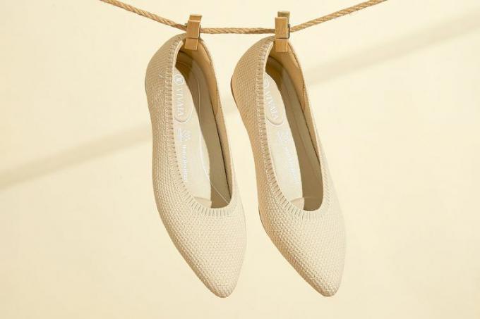 Vivaia Aria 5° teräväkärkinen vettä hylkivä Ballet Flats Cream Ivory