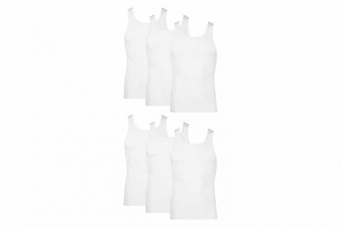 Hanes Men's White Undershirt Pack, White Tanks for Men, Cotton Tank Undershirt Pack