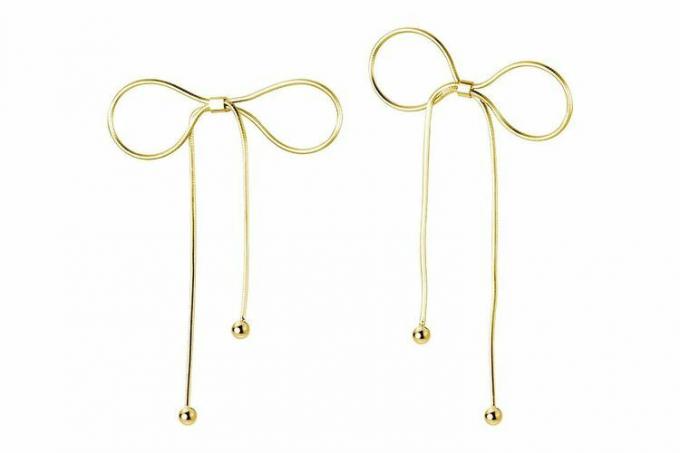 Reffeer 925 Sterling Silver Bow Drop Oorbellen Bengelen voor Vrouwen Meisjes Bowknot Dangle Oorbellen Studs