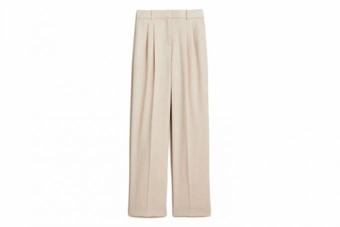 J. Crew Petite Wide-Leg Essential-bukse i italiensk byullblanding