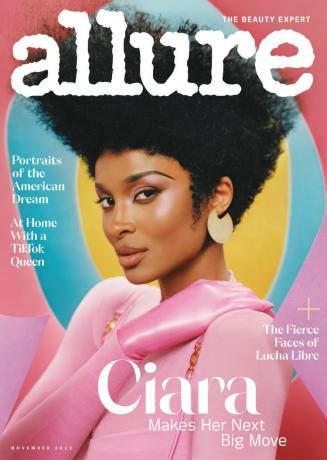 Ciara Pink Body Glove Hand On Shoulder Круглые серьги Allure Cover