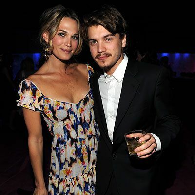 Molly Sims och Emile Hirsch, InStyleWarner Brothers Golden Globes efterfest, 2009 Golden Globes