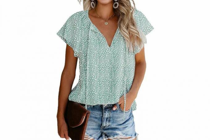 Amazon Mansy Casual Bluse med blomstertrykk