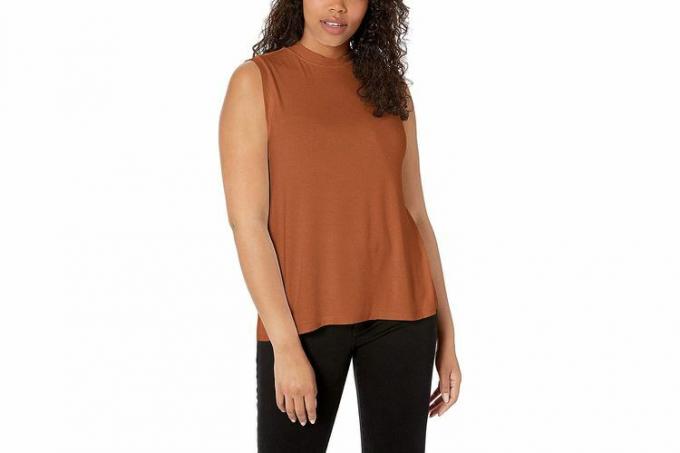 Daily Ritual - Camiseta sin mangas de cuello alto para mujer