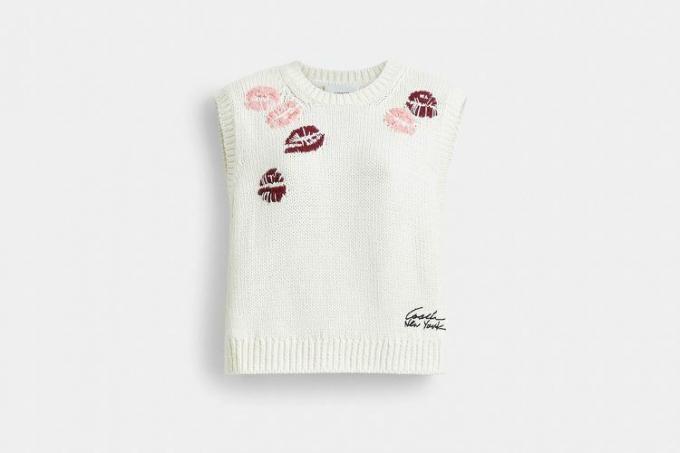 Coach Kjøp nå Lip Print Sweater Vest