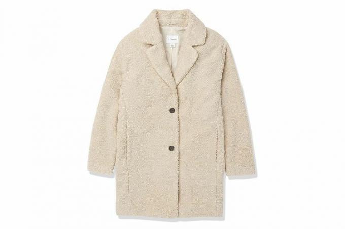 Ritual Harian Wanita Teddy Bear Fleece Oversized-Fit Lapel Jacket