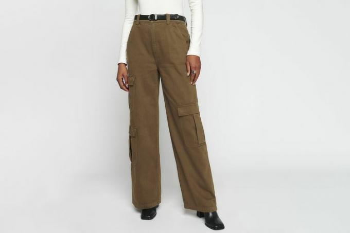 לנדי Wide Leg Cargo Jeans