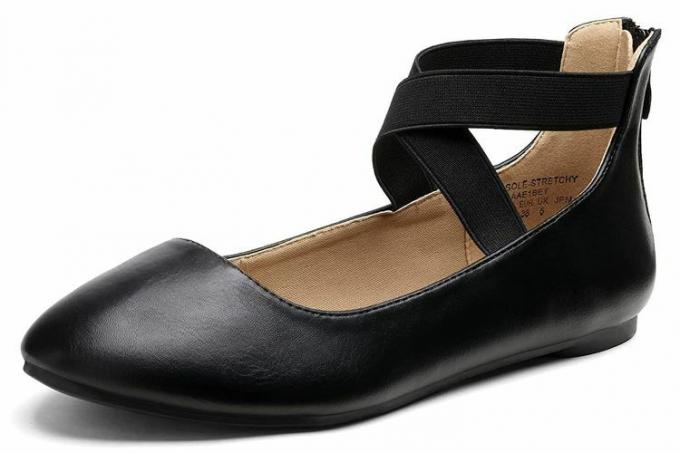 DREAM PAIRS Flache Schuhe mit elastischen Knöchelriemen für Damen